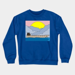 Ships In The Middle Of The Lake Ocean Crewneck Sweatshirt